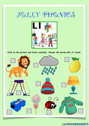 Jolly Phonics -l-