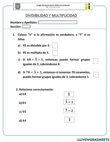 Divisibilidad y multiplicidad