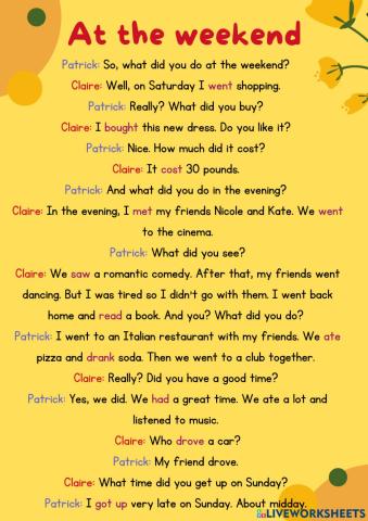 Past Simple (irregular)