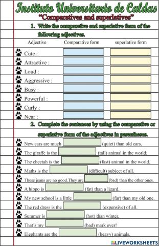 Comparatives and superlatives 2
