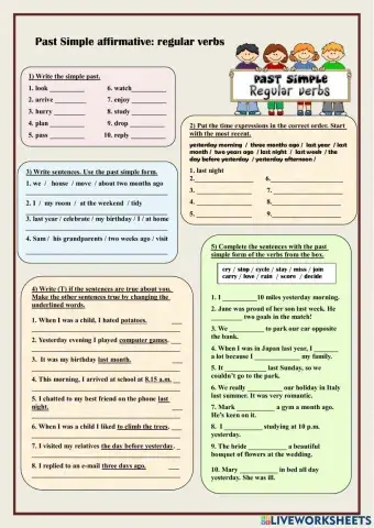 Simple pass Afirmative regular Verbs