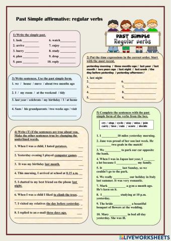 Simple pass Afirmative regular Verbs