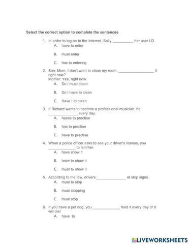 Modals for Obligation and Necessity