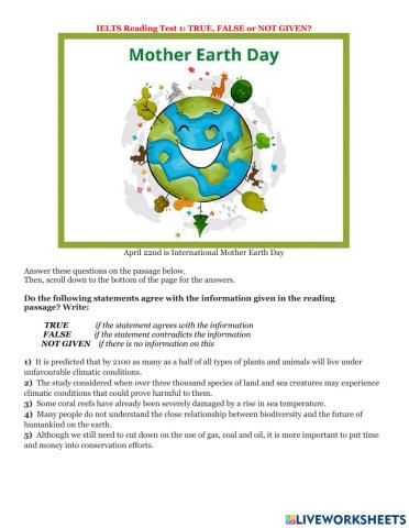 Ielts reading test 1