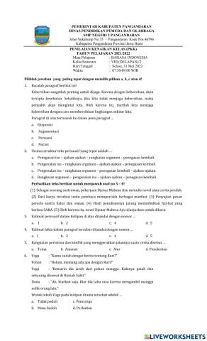 Bahasa Indonesia Kls 8