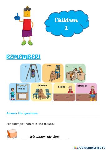 Prepositions of Place - Children 2