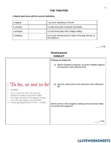 THE RENAISSANCE AND THE PURITAN SPIRIT Test (2)