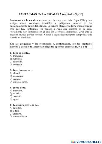 Fantasmas en la escalera. Capítulos 9 y 10.