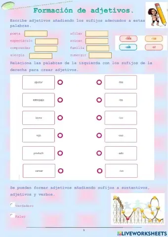 Formación de Adjetivos