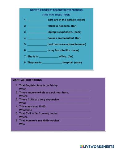 Demonstrative pronouns