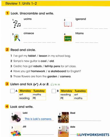 Look2 -Review 1:u1-u2