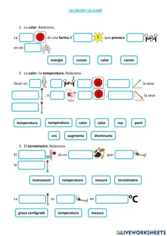 La calor i la llum 1 La calor i la temperatura