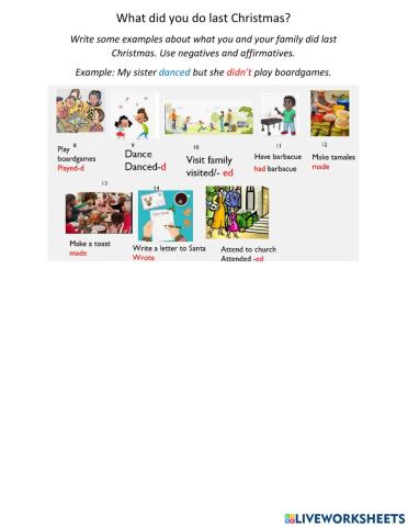 Last Christmas past simple