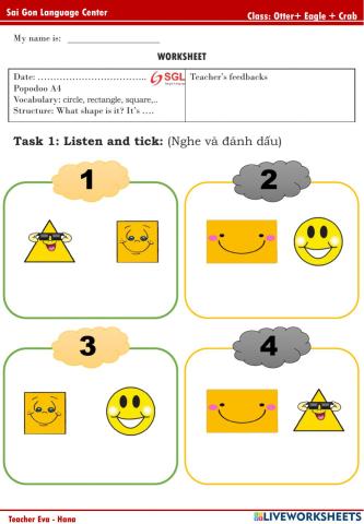 PPD A4 - Triangle, square, rectangle, circle