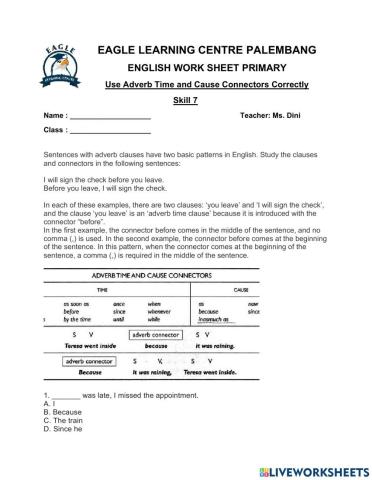 TOEFL Structure Skill 7