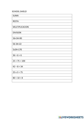 School Shield 4 Minus and Plus