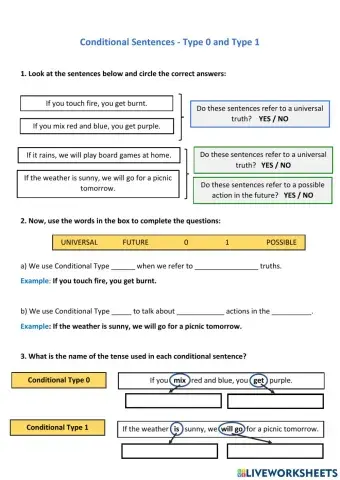 KET 5 - Conditionals 0,1