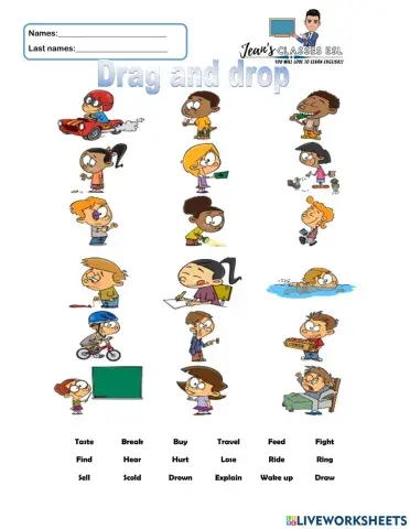 Verbs video 3 Drag and drop parte 2