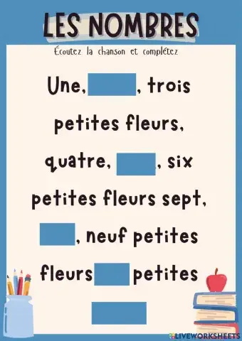 Les nombres de 1 à dix