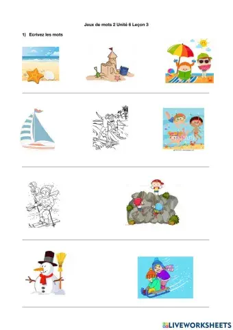 Jeux de mots 2 unité 6 leçon 3