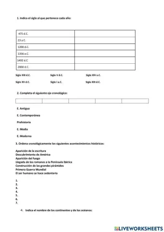 Prueba evaluación inicial 1º ESO