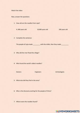 The World's oldest noodles