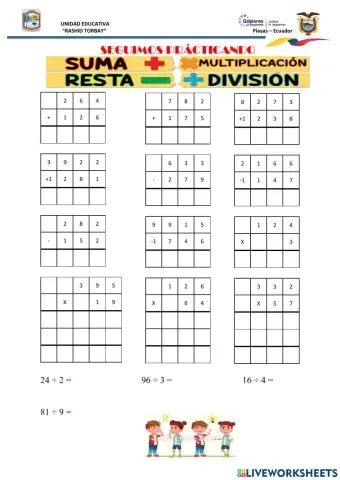 Operaciones con números naturales