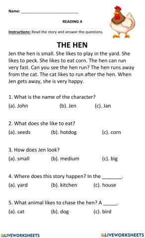 Reading cmprehension