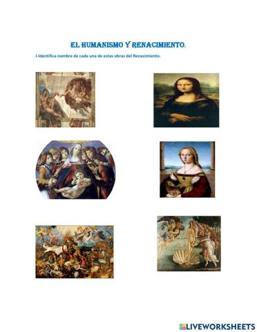 Prática sobre el Renacimiento y el Humanismo