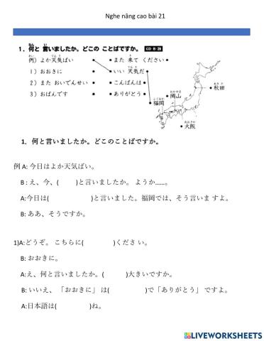 Bài nghe nâng cao 21