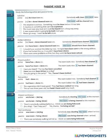 Passive voice (Part B)