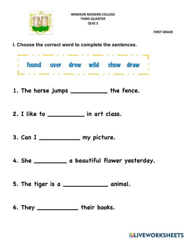 Vocabulary quiz 3