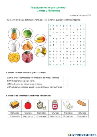 Seleccionamos lo que Comemos