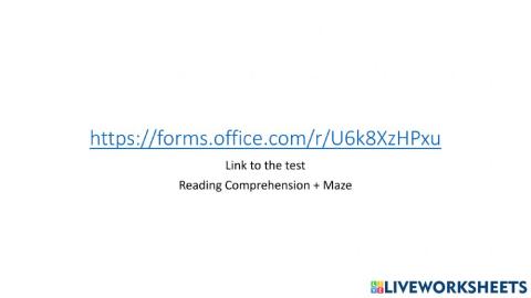Reading Comprehension test