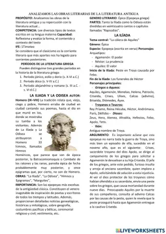 Literatura Clásica - La Ilíada