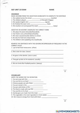 Foundation test unit 10