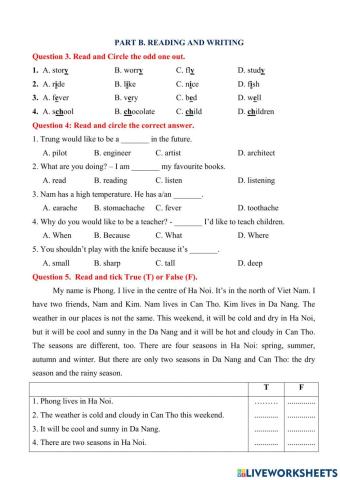 English 5 term 2 final test