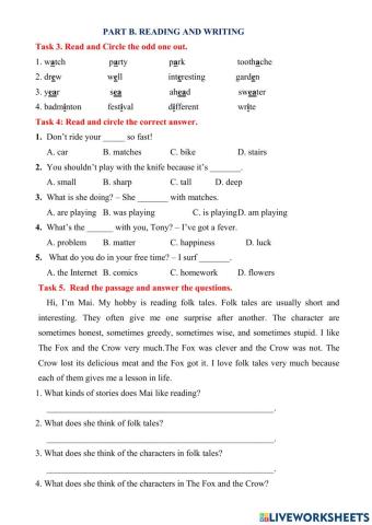 English 5 term 2 test