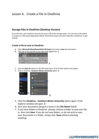 Lesson 4 Create a File in OneDrive
