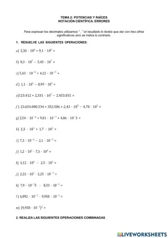 Notacion cientifica y Errores