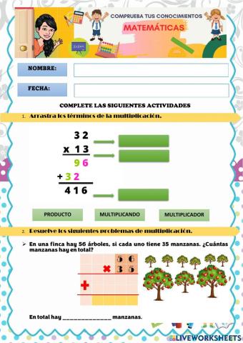 Multiplicaciones de dos cifras