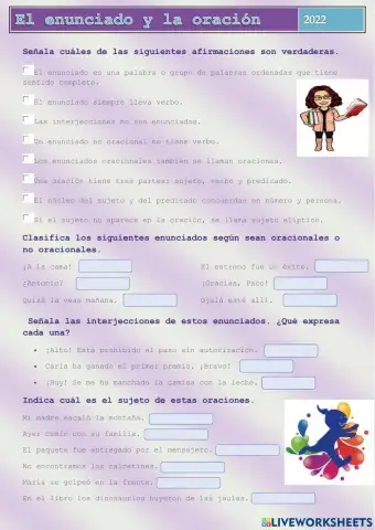 El enunciado y la oración