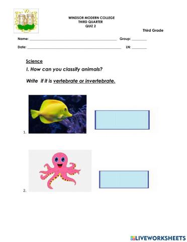 Invertebrates&Vertebrates