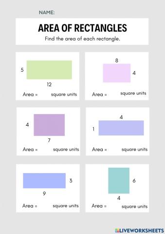 Area of Rectangles