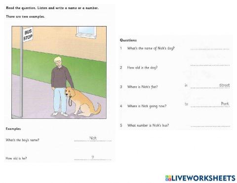 Starters Listening practice