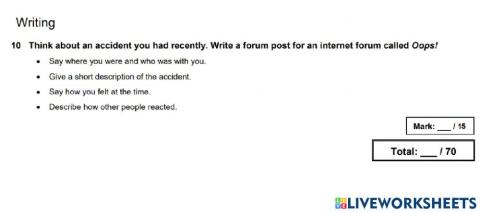 Test Solutions Writing