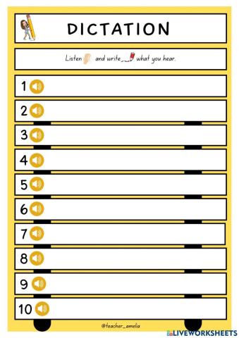 Dictation summer activities