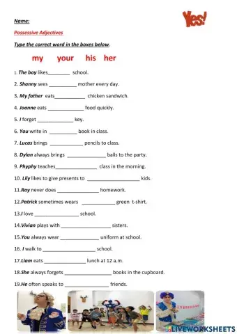 Possessive Adjectives