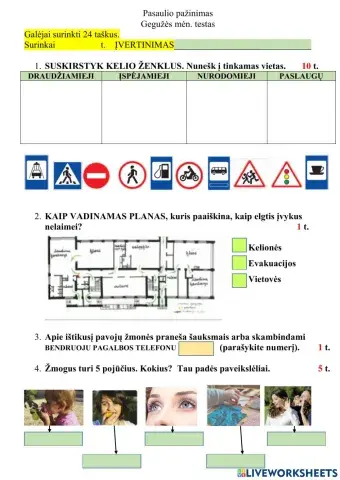 Gegužės mėn. testas
