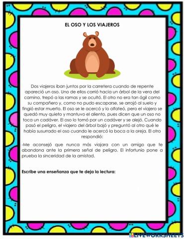 El oso y los viajeros